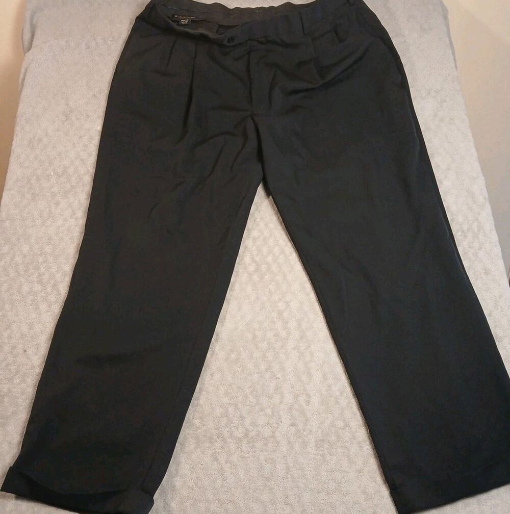 Brooks Brothers 100% Wool Dress Pants Size 42x30 Navy Blue EUC